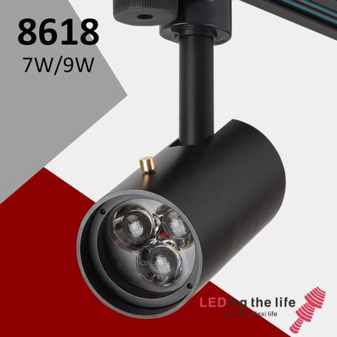 8618-7D Snow, 1-10V Dimmable 7W led focus spotlight track light