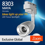 8303 Maya Dimmable LED track focus spotlight